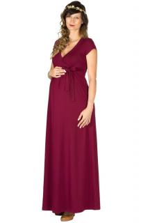 Těhotenské a kojící šaty Rialto Lonchette bordó 0520 Dámská velikost: 42