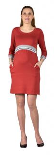 Těhotenské a kojící teplákové šaty z modalu Rialto Ladona, cihlové 0638 Dámská velikost: 42