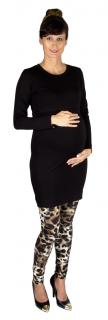 Těhotenské a kojící teplákové šaty z modalu Rialto Ladora, černé 0598 Dámská velikost: 36