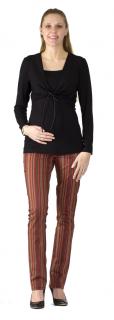 Těhotenské a kojící tričko Rialto Dechy, černé 0156 Dámská velikost: 38