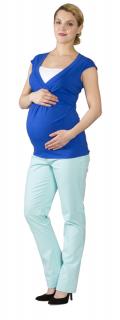Těhotenské a kojící tričko Rialto Dery kobalt modrá 0442 Dámská velikost: 36