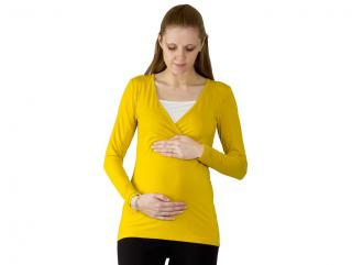Těhotenské a kojící tričko Rialto Devin, curry 0623 Dámská velikost: 34