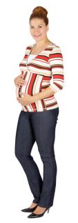 Těhotenské a kojicí tričko Rialto Douzy béžová s pruhy 0056 Dámská velikost: 36