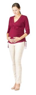 Těhotenské a kojicí tričko Rialto Rully bordó 0520 Dámská velikost: 36