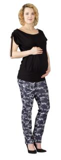 Těhotenské basic tričko Rialto Divion černá 0156 Dámská velikost: 36