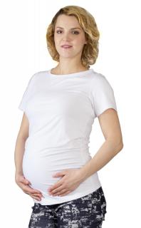 Těhotenské basic tričko Rialto Rotte bílá 0312 Dámská velikost: 36