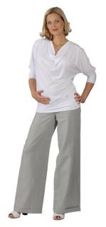 Těhotenské kalhoty  Rialto Callanish - šedá se stříbrným proužkem 0121 Dámská velikost: 36
