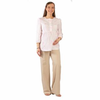 Těhotenské kalhoty Rialto Favone béžové 0125 Dámská velikost: 40
