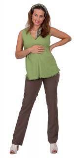 Těhotenské kalhoty Rialto Inchy hnědé 0189 Dámská velikost: 44