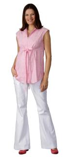 Těhotenské kalhoty Rialto Stone bílá riflovina 0401 Dámská velikost: 40