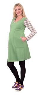 Těhotenské šaty Rialto Linde zelené 0282 Dámská velikost: 36