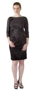 Těhotenské šaty Rialto Loon šedá s bordurou 0292 Dámská velikost: 36