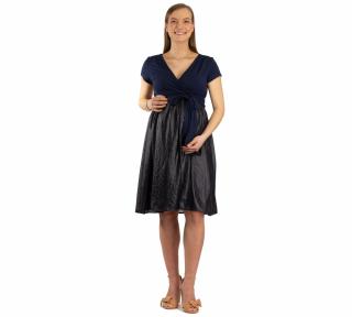 Těhotenské společenské šaty Rialto Labelle tmavě modré 0466 Dámská velikost: 36