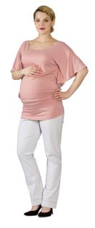 Těhotenské tričko Rialto Cappyra z bambusové viskózy starorůžové  0553 Dámská velikost: 34