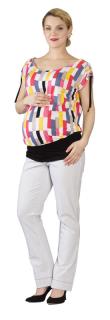 Těhotenské tričko Rialto Divion barevné obdélníčky 0566 Dámská velikost: 38
