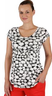 Těhotenské tričko Rialto Salice bíločerná kostka 7694 Dámská velikost: 38