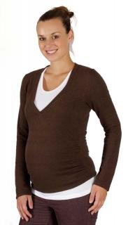 Těhotenské tričko Rialto, svetr Rialto Revin hnědá lurex 0154 Dámská velikost: 36