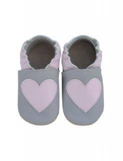 Capáčky baBice lilac heart - SOFT SOLE Velikost: 22/23