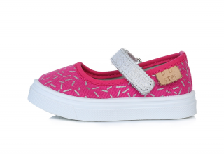 D.D.STEP plátěná obuv CSG-108B tm. růžová Velikost: 20