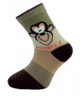 DEŤSKÉ PONOŽKY Novia Monkey - zelené Velikost: 30/32