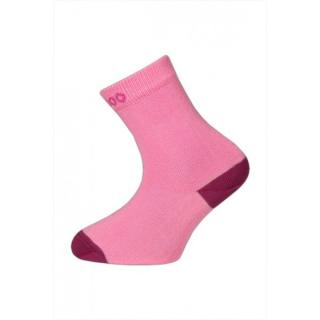 Dětské bambusové ponožky Hugo (růžová s fialovou) (bambusové ponožky)