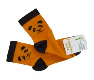 Dětské bambusové ponožky Panda (oranžová) (bambusové ponožky)