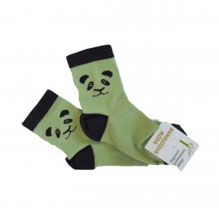 Dětské bambusové ponožky Panda (zelená) (bambusové ponožky)