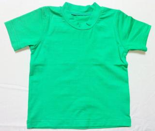 Dětské bambusové tričko s krátkým rukávem (zelená) (bambusové tričko)