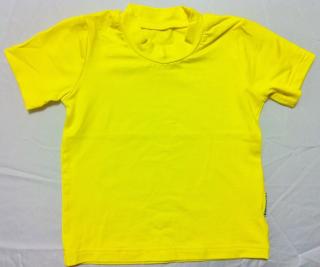 Dětské bambusové tričko s krátkým rukávem (žlutá) (bambusové tričko)