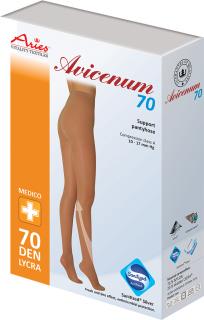 Avicenum 70 – kompresní punčochové kalhoty Barva: Hnědá, Velikost: XL+