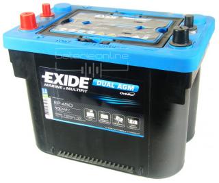 EXIDE DUAL AGM 12V/50Ah EP450 (Autobaterie EXIDE DUAL AGM 12V/50Ah)