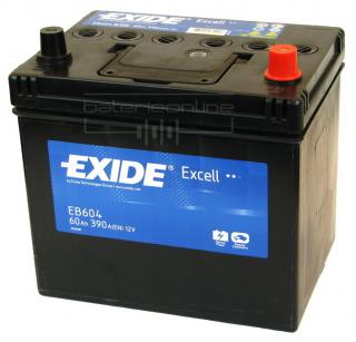 EXIDE Excell 12V/60Ah EB604 (Autobaterie EXIDE Excell 12V/60Ah)