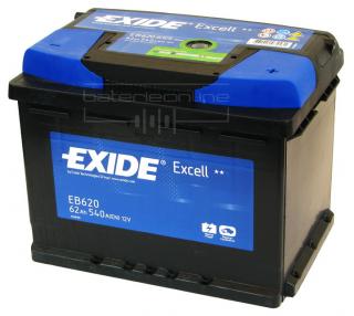 EXIDE Excell 12V/62Ah EB620 (Autobaterie EXIDE Excell 12V/62Ah)
