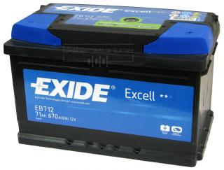 EXIDE Excell 12V/71Ah EB712 (Autobaterie EXIDE Excell 12V/71Ah)