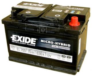 EXIDE Micro-Hybrid ECM 12V/70Ah EL700 (Autobaterie EXIDE Micro-Hybrid ECM 12V/70Ah)
