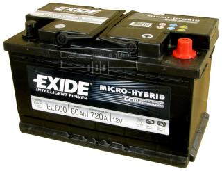 EXIDE Micro-Hybrid ECM 12V/80Ah EL800 (Autobaterie EXIDE Micro-Hybrid ECM 12V/80Ah)