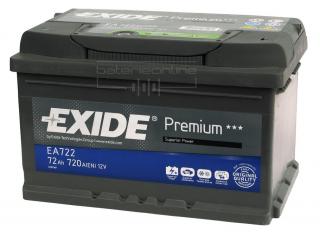 EXIDE Premium 12V/72Ah EA722 (Autobaterie EXIDE Premium 12V/72Ah)
