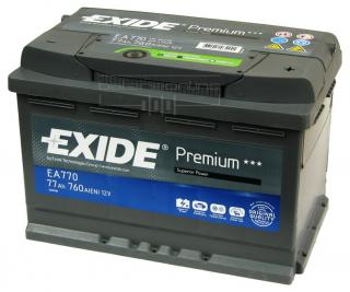 EXIDE Premium 12V/77Ah EA770 (Autobaterie EXIDE Premium 12V/77Ah)