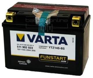 VARTA AGM 12V/11Ah YTZ14S-BS (Motobaterie VARTA AGM 12V/11Ah (YTZ14S))