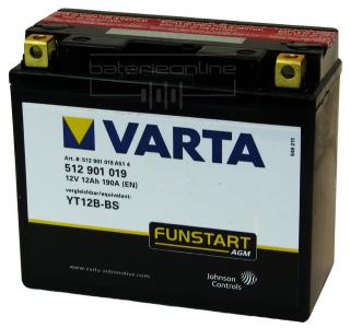 VARTA AGM 12V/12Ah YT12B-BS (Motobaterie VARTA AGM 12V/12Ah (YT12B-BS))