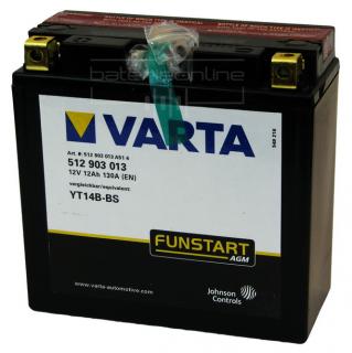 VARTA AGM 12V/12Ah YT14B-BS (Motobaterie VARTA AGM 12V/12Ah (YT14B-BS))