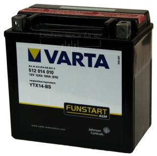 VARTA AGM 12V/12Ah YTX14-BS (Motobaterie VARTA AGM 12V/12Ah (YTX14-BS))