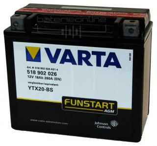 VARTA AGM 12V/18Ah YTX20-BS (Motobaterie VARTA AGM 12V/18Ah (YTX20-BS))