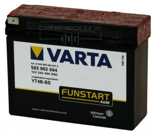 VARTA AGM 12V/3Ah YT4B-BS (Motobaterie VARTA AGM 12V/3Ah (YT4B-BS))