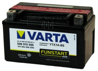 VARTA AGM 12V/6Ah YTX7A-BS (Motobaterie VARTA AGM 12V/6Ah (YTX7A-BS))