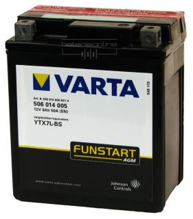 VARTA AGM 12V/6Ah YTX7L-B (Motobaterie VARTA AGM 12V/6Ah (YTX7L-BS))