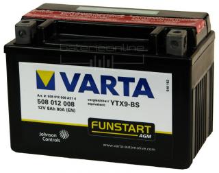 VARTA AGM 12V/8Ah YTX9-BS (Motobaterie VARTA AGM 12V/8Ah (YTX9-BS))