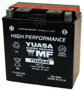 YUASA MF 12V/18Ah YTX20CH-BS (Motobaterie YUASA MF 12V/18Ah)