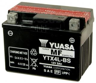 YUASA MF 12V/3Ah YTX4L-BS (Motobaterie YUASA MF 12V/3Ah)
