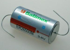 BATIMREX - ER26500M-AX 3,6 VC 26,5 x 50 mm vysoce proudové axiální vodiče